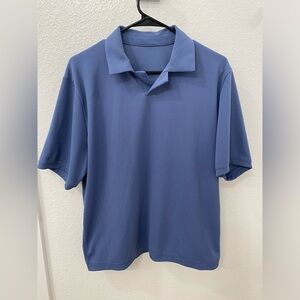 Lululemon mens polo shirt blue medium/large